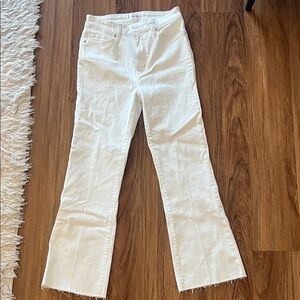 Frame White Straight-Leg Jeans